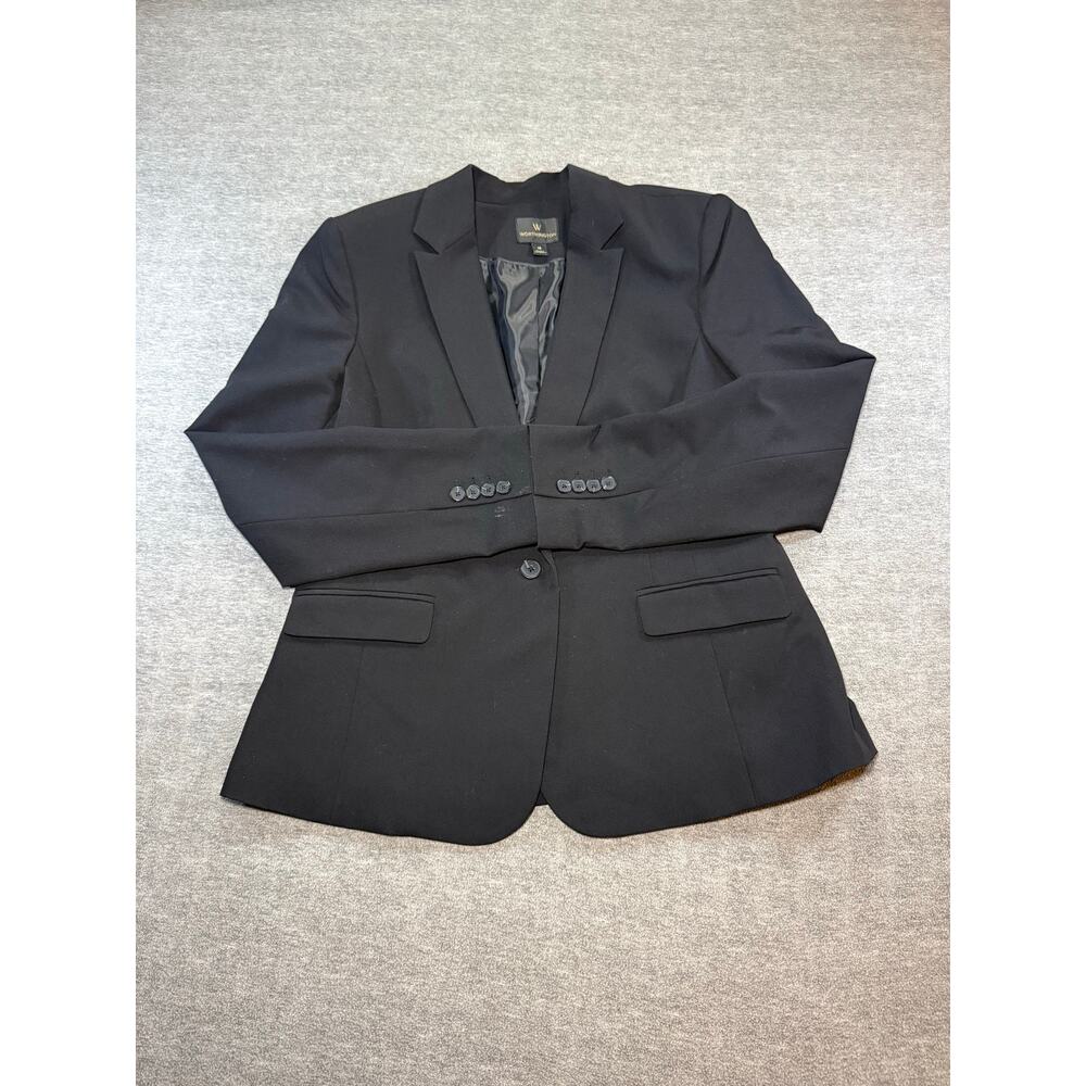 Worthington Women’s Blazer Jacket-Black/Size 14/One Button/Business/Office